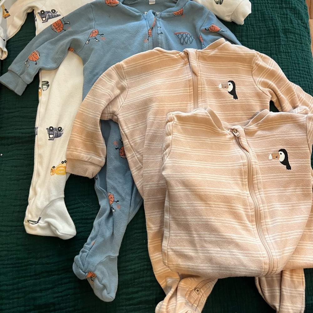 Baby Onesie Set with Animal Prints